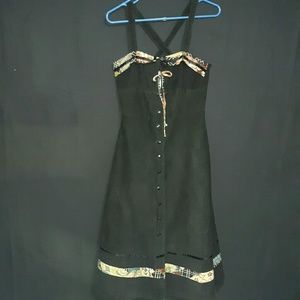 Foxy Brown 70s vintage black dress small